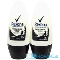Дезодорант женский REXONA 50мл НЕВИДИМАЯ НА ЧЕРНОМ И БЕЛОМ ролик 1/6
