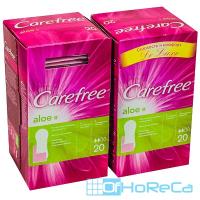 Прокладки ежедневные CAREFREE 20 шт в индивидуальной упак АЛОЭ ''J&J'' 1/10