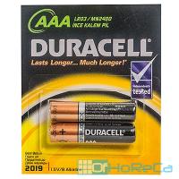 Батарейка AAA 2 шт/уп DURACELL в блистере 1/10