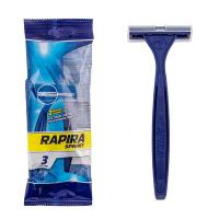Бритвенный станок одноразовый 3 шт RAPIRA 2 лезвия "NN" 1/1