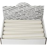 Свеча коническая h250d22 мм 30 шт 9часов горения БЕЛАЯ БЕЗ ЗАПАХА коробка "ALMIN" 1/1