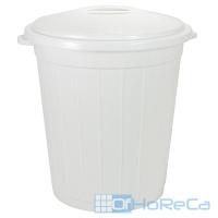 Бак 45л Н58хD45 см для пищевых продуктов ПЛАСТИК БЕЛЫЙ ''ПХТ'' 1/15