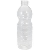 Бутылка пластиковая 900мл с широким горлом без пробки с плоским дном PET ПРОЗРАЧНЫЙ 1/100