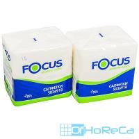 Салфетка бумажная 24х24 см 1-сл 100 шт/уп FOCUS CHOICE БЕЛАЯ ''HAYAT'' 1/24