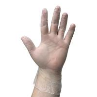 Перчатки одноразовые 100 шт L неопудренные ПРОЗРАЧНЫЙ ВИНИЛ коробка "BENOVY" 1/10