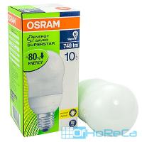 Лампа энергосберегающая 14W E27 шар ''OSRAM'' 1/12