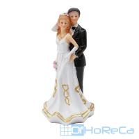 Фигурка для торта Н130 мм ЖЕНИХ И НЕВЕСТА ''MODECOR'' 1/4