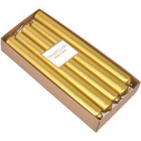 Свеча цилиндрическая h230d20 мм 10 шт/уп ЗОЛОТАЯ "Horizon Candles" 1/17