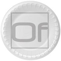Тарелка мелкая вспененная D170 мм БЕЛАЯ ''VONABELK'' 1/100/2700