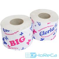 Бумага туалетная 1-сл 1 рул/уп 45 м эконом GLORIA BIG СЕРАЯ 1/40