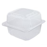 Контейнер с совмещённой крышкой 130х130х90 мм 450 шт квадратный ПРОЗРАЧНЫЙ БОПС "NN" 1/1