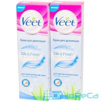 Крем для депиляции VEET 100мл для чувствительной кожи АЛОЭ ВЕРА ''BENCKISER'' 1/1