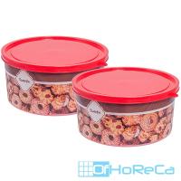 Контейнер 2.6л ДхШхВ 217х207х104 мм с декором SWEETIE круглый ПЛАСТИК ''ПОЛИМЕРБЫТ'' 1/18