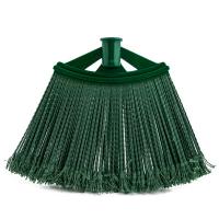 Метла уличная 380х190 мм ОПТИМА плоская без черенка ЗЕЛЕНАЯ ПЛАСТИК "NN" 1/35