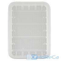 Лоток №2 0.5кг ДхШхВ 165х125х20 мм PS БЕЛЫЙ ''АТЛАС'' 1/100/1800
