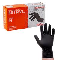 Перчатки одноразовые 100 шт M неопудренные ЧЕРНЫЕ НИТРИЛ "NN" 1/10