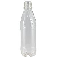 Бутылка пластиковая 300мл с узким горлом без пробки с фигурным дном PET ПРОЗРАЧНЫЙ 1/300