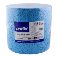 Материал протирочный бумажный 1-сл h320d340 мм 180 м в рулоне 500 листов POLY-WIPE-BIUE ГОЛУБОЙ в пленке "PROFIX" 1/1