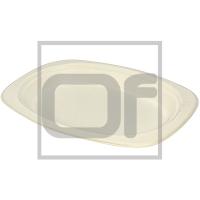Тарелка мелкая 233х165 мм ЭКО овальная ЭКО ТРОСТНИК БЕЛАЯ 1/10/400