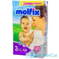 Подгузники детские 4-9кг 68 шт/уп MOLFIX MIDI JUMBO ''HAYAT'' 1/150