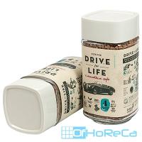 Кофе растворимый с молотым 100г DRIVE FOR LIFE STRONG в стекле ''ЖИВОЙ КОФЕ'' 1/1