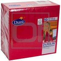 Салфетка 40х40 см 1-сл 50 шт/уп DUNILIN КРАСНАЯ ''DUNI'' 1/12