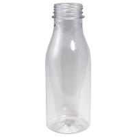 Бутылка пластиковая 300мл с широким горлом без пробки с плоским дном PET ПРОЗРАЧНЫЙ 1/100