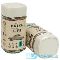 Кофе растворимый 100г DRIVE FOR LIFE STRONG в стекле ''ЖИВОЙ КОФЕ'' 1/1